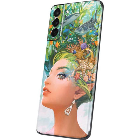 Mermaid with Sea Stars in Her Hair by Ivy Dolamore Galaxy S21 Plus 5G Skin